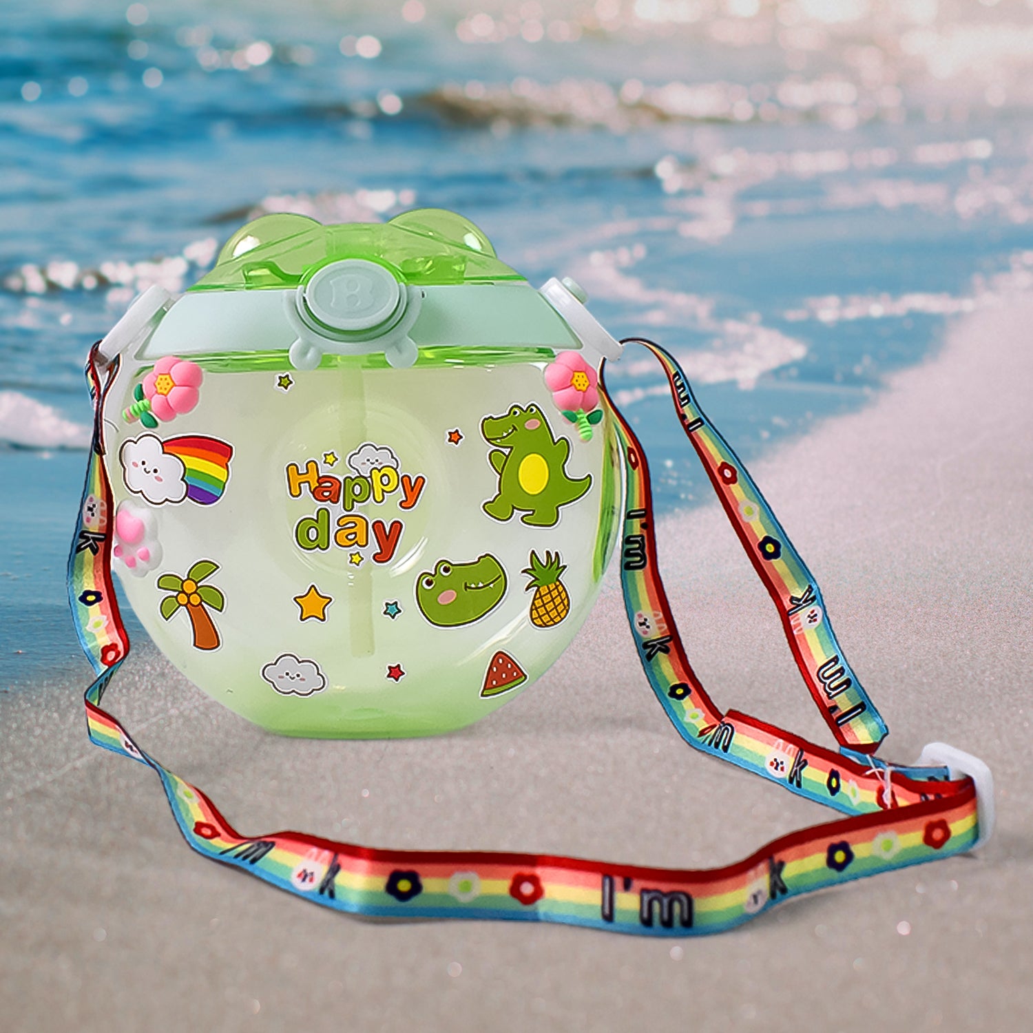 Donut Water Bottle Sipper Bottle (1 Pc  400 Ml Approx) Donut Water Bottle Sipper Bottle (1 Pc  400 Ml Approx)